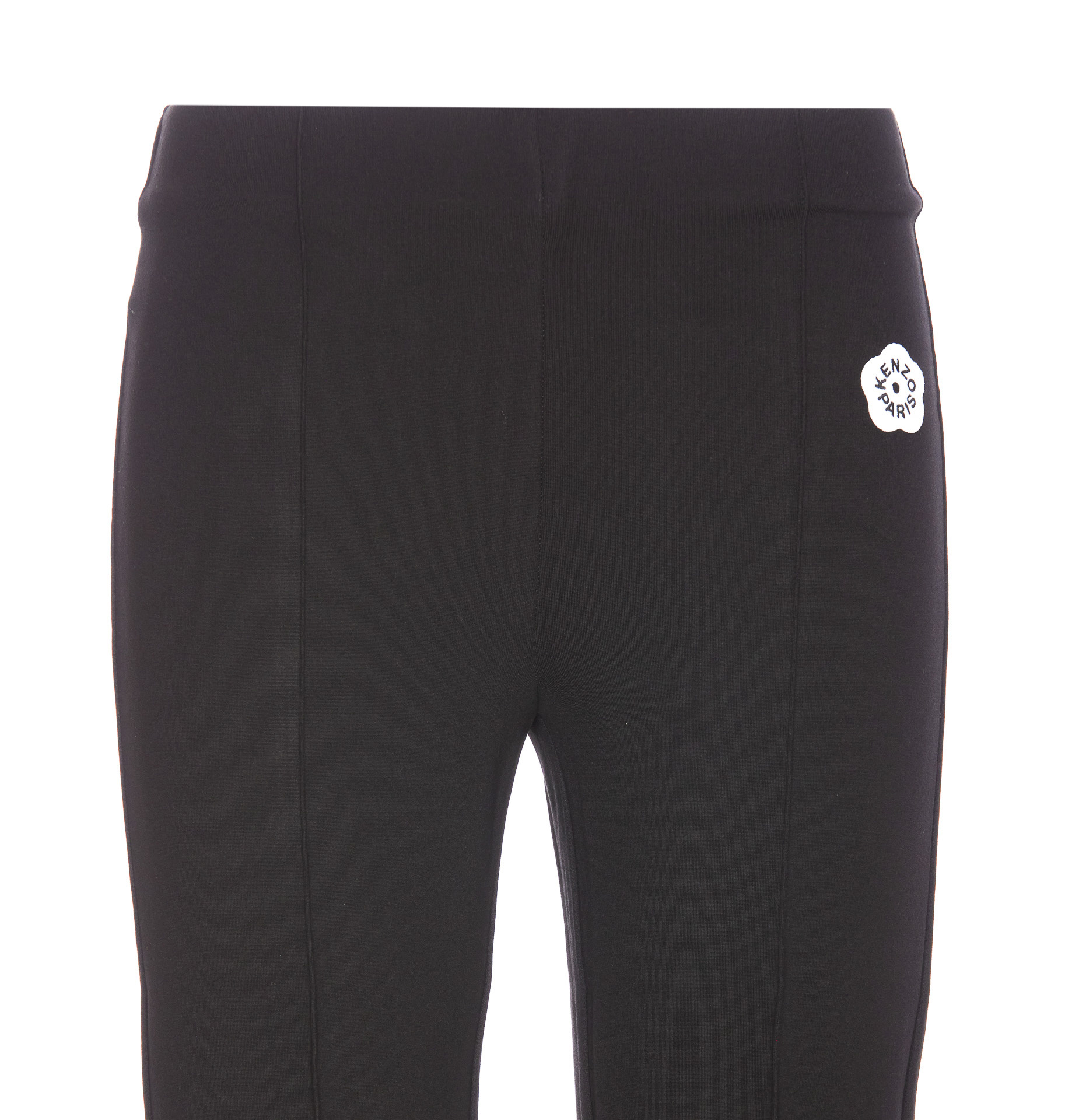 Shop Kenzo 'boke Flower 2.0' Embroidered Flared Pants In Black