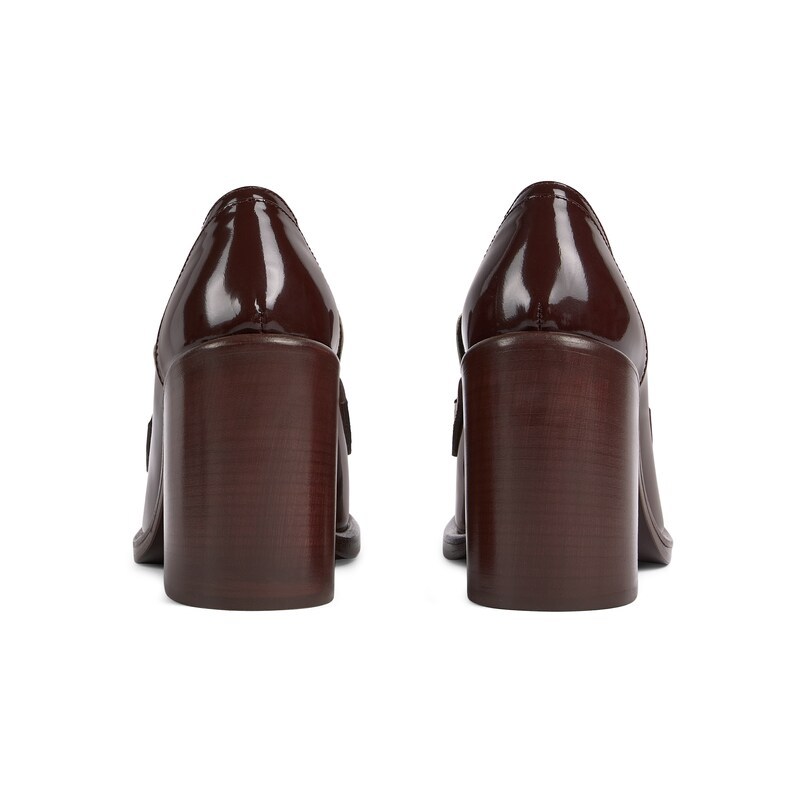 Gucci Women's Heeled Loafer With Horsebit In Burgundy
