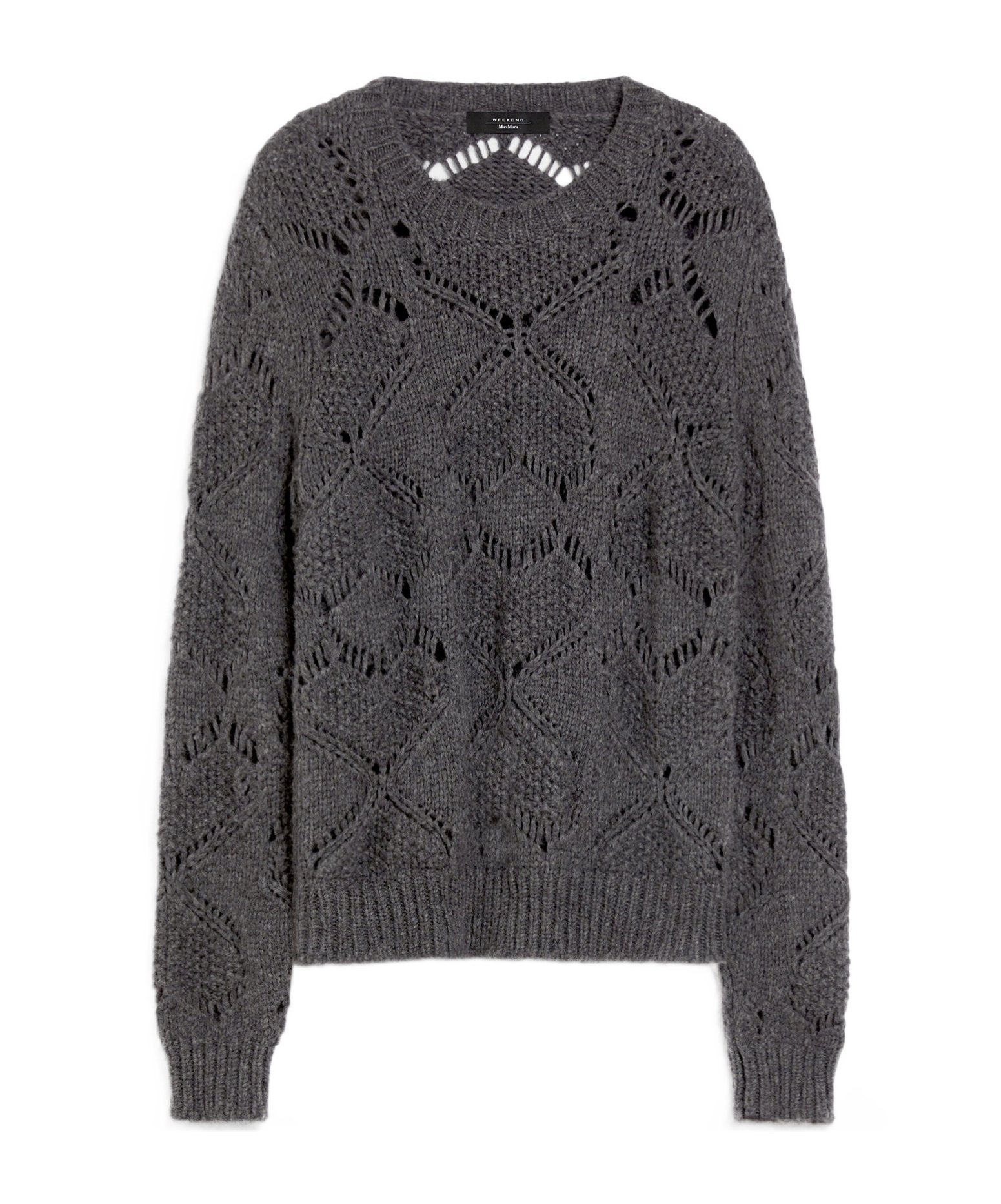 Weekend Max Mara Long-sleeved Wool Sweater In Gray