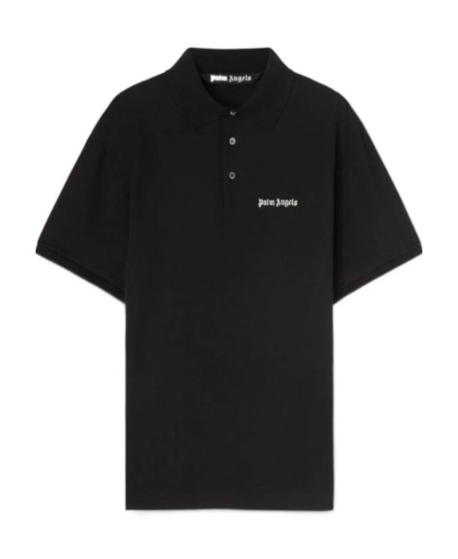 Palm Angels Classic Logo Embroidered Polo In Black