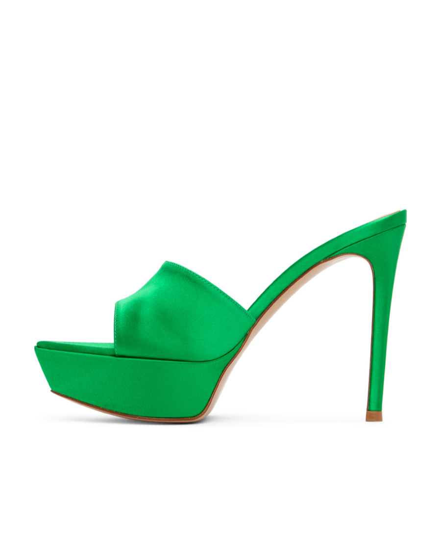 Gianvito Rossi Green Platform Heeled Sandals In Green