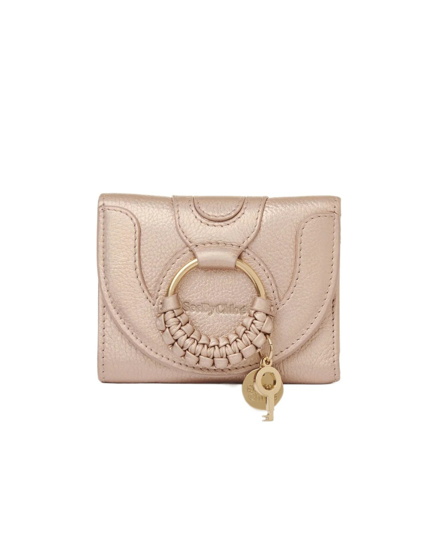 See By Chloé Beige Hana Compact Wallet In Nude