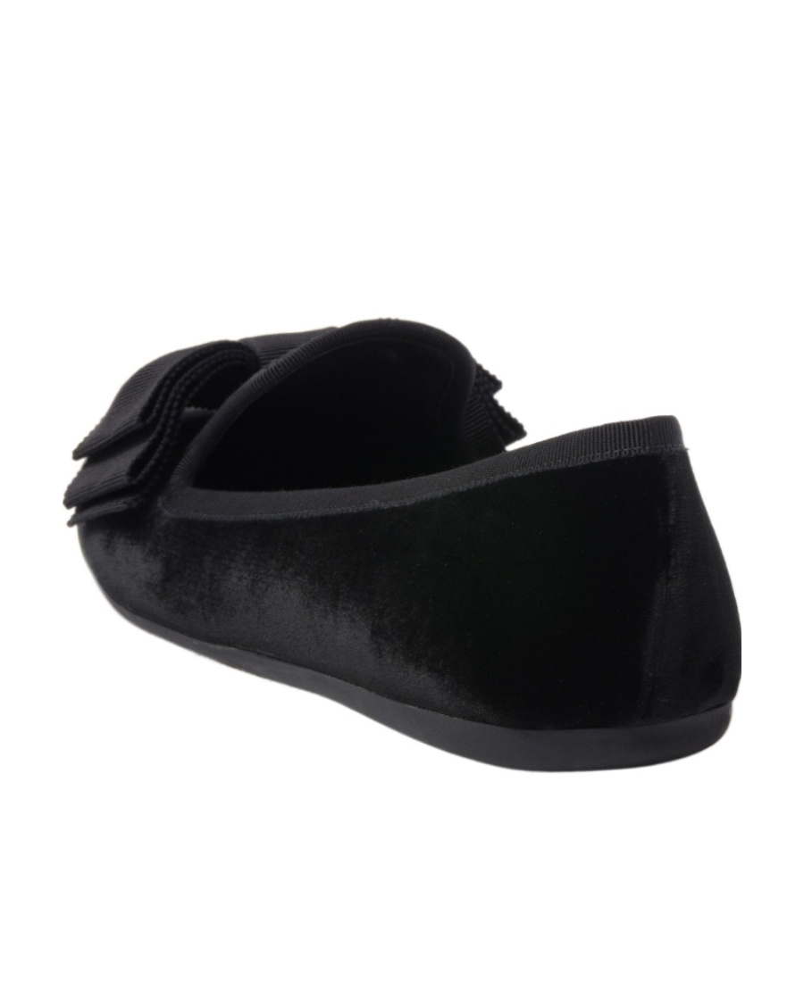 Miu Miu Bow Bow Flats With Front In Black