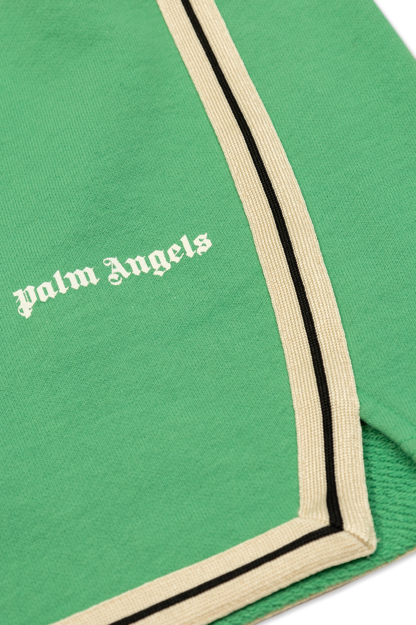 Palm Angels Elastic Waist Shorts In Green