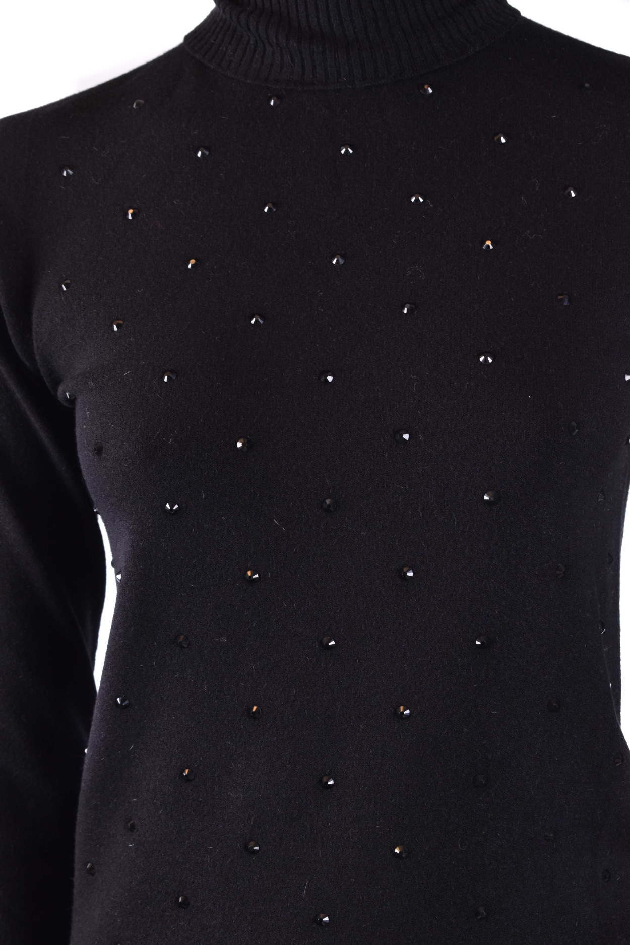 Ermanno Ermanno High-neck Long-sleeved Sweater In Black