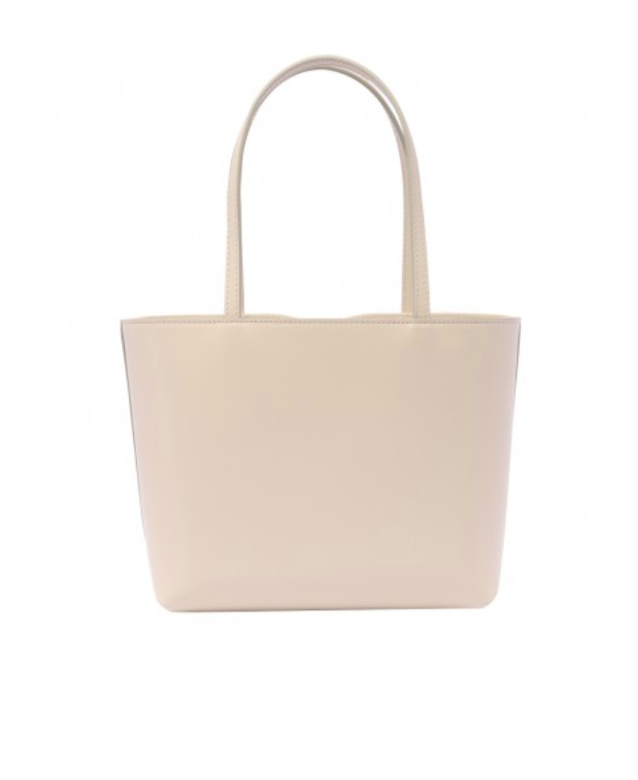 Dolce & Gabbana Small Dg Logo Leather Tote Bag In Nude