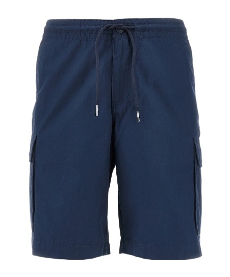 Emporio Armani Canvas Cargo Bermuda Shorts In Blue