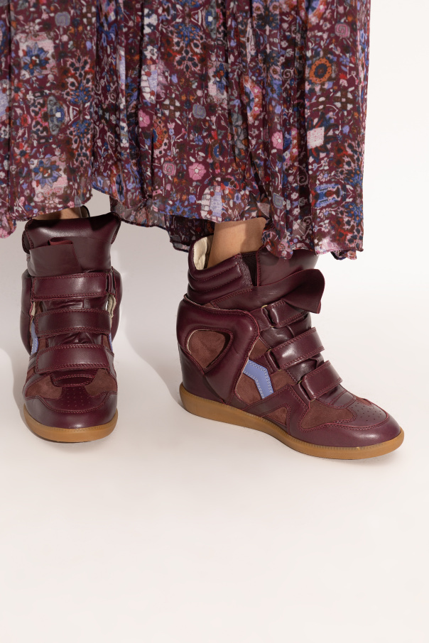 Isabel Marant Round Toe High Top Casual Shoes In Red