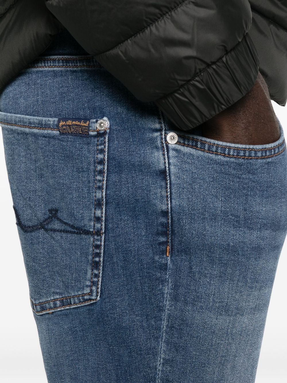 7 For All Mankind Logo Denim Jeans In Blue