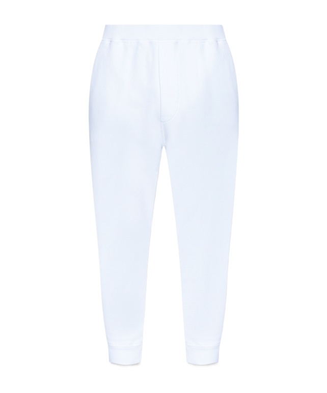 Dsquared2 Mid-rise Cotton Track Trousers In White