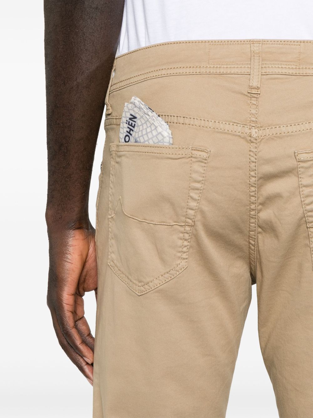 Jacob Cohen Slim Fit Denim Trousers In Nude