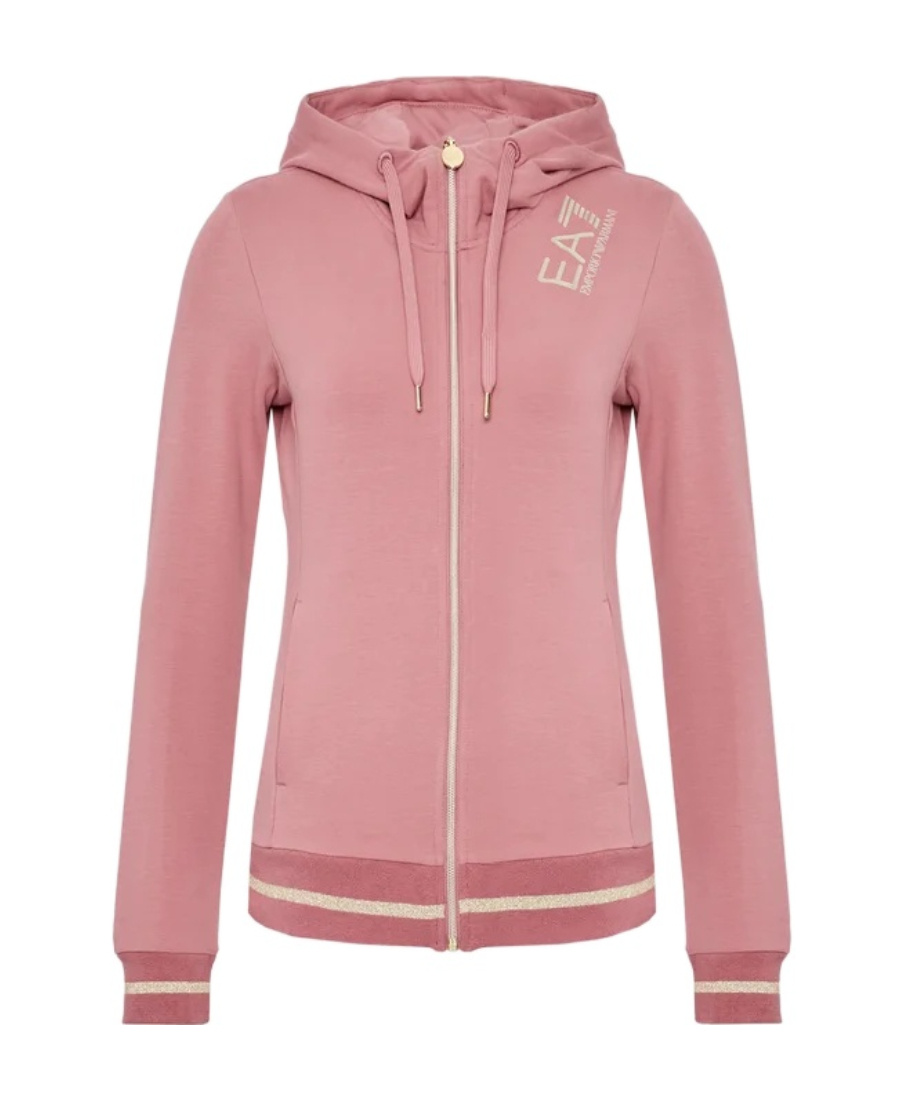 Shop Ea7 Logo And Hat Casual Jacket In Pink