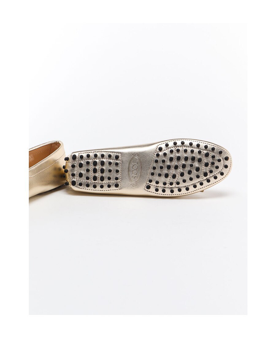 Tod's Champagne Gold Susu Love Shoes In Gray