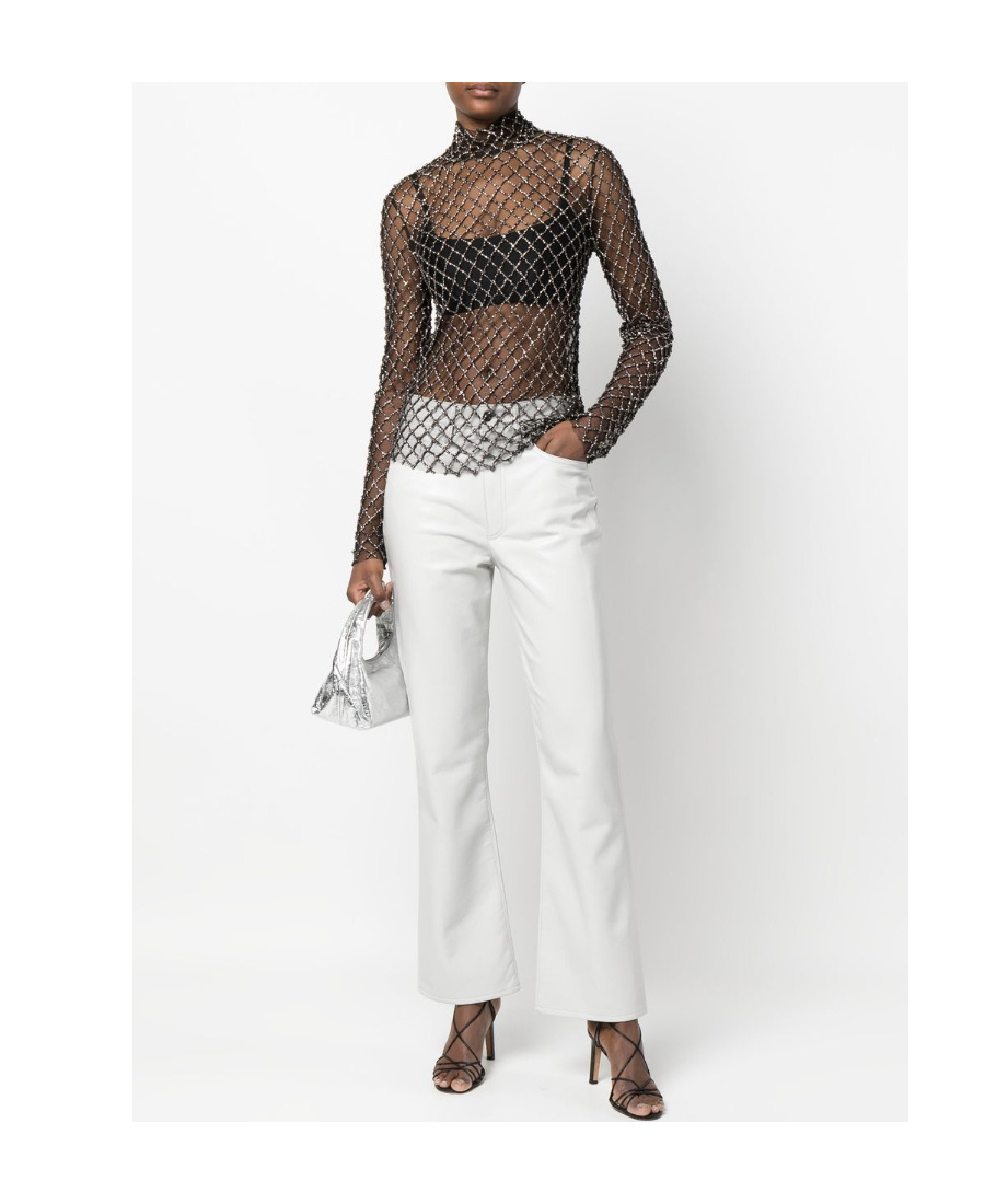 Isabel Marant High-neck Long-sleeved Blouse In Gray