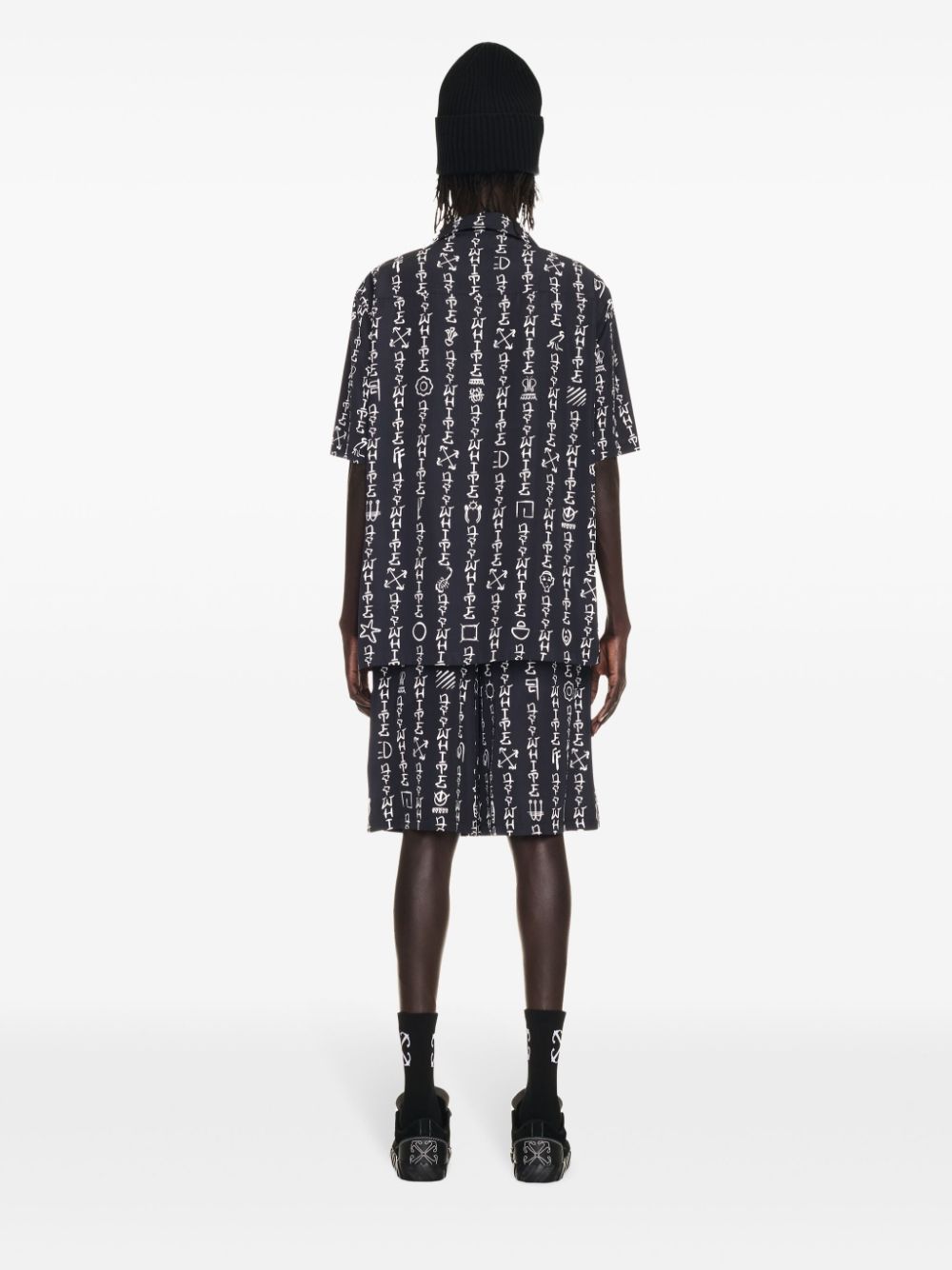 Off-white Type Ao Bermuda Shorts In Black