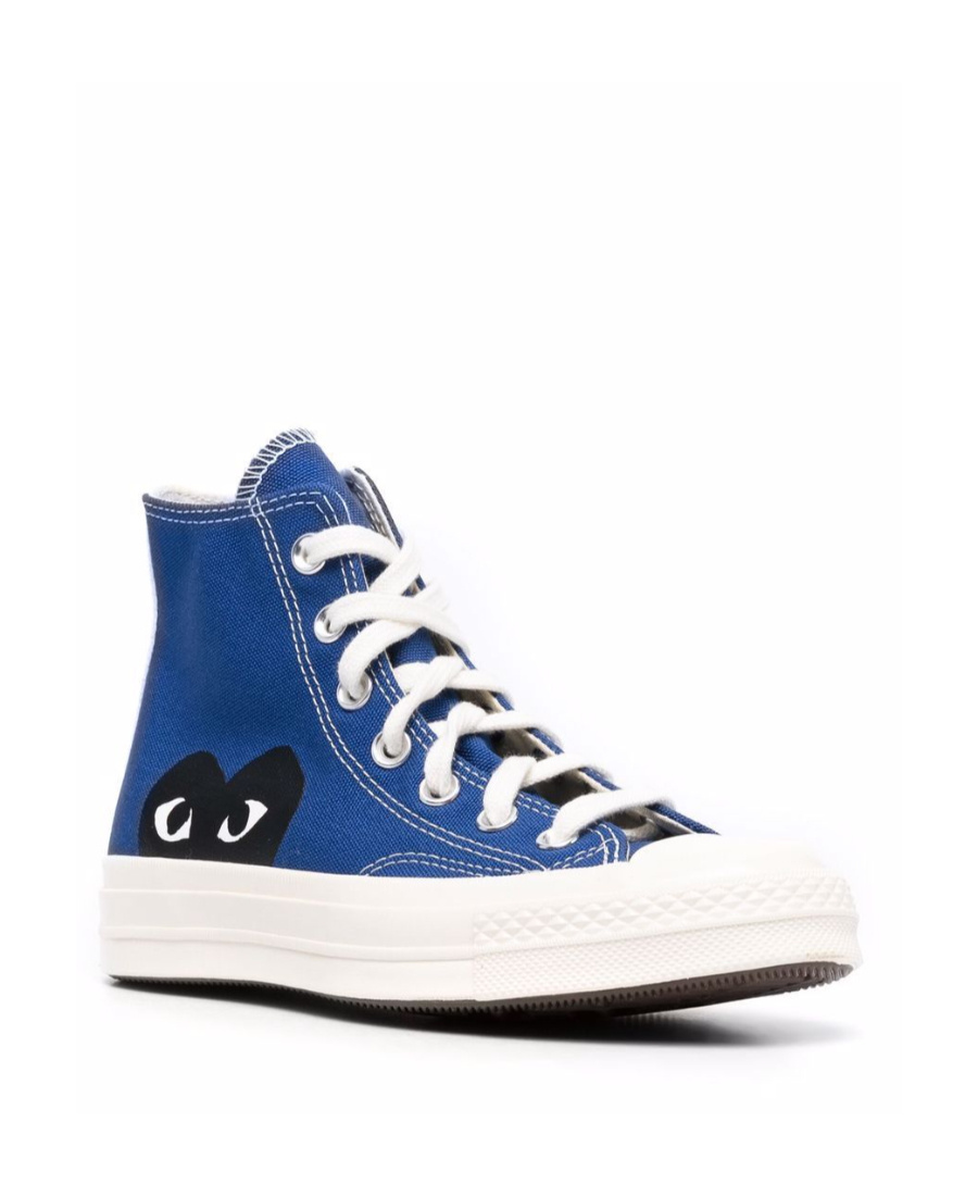 Shop Comme Des Garçons Play X Converse High-top Sneakers In Blue