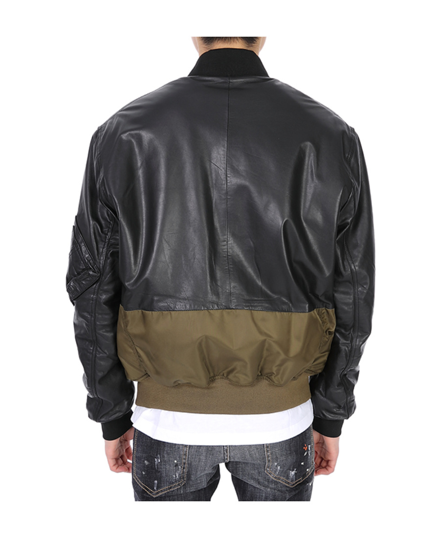 Mcq By Alexander Mcqueen Splicing Details Baseball Jacket In Black