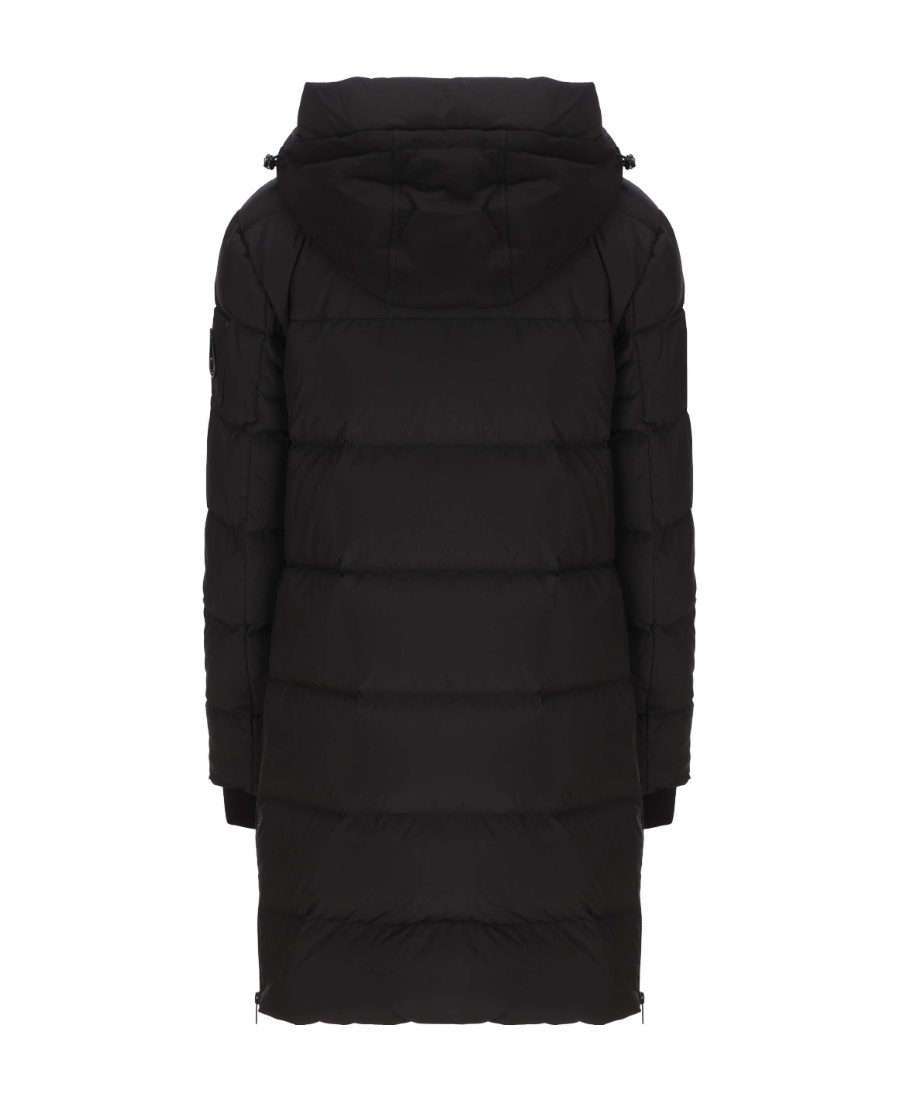 Moose Knuckles Black Nylon Down Jacketâ In Black