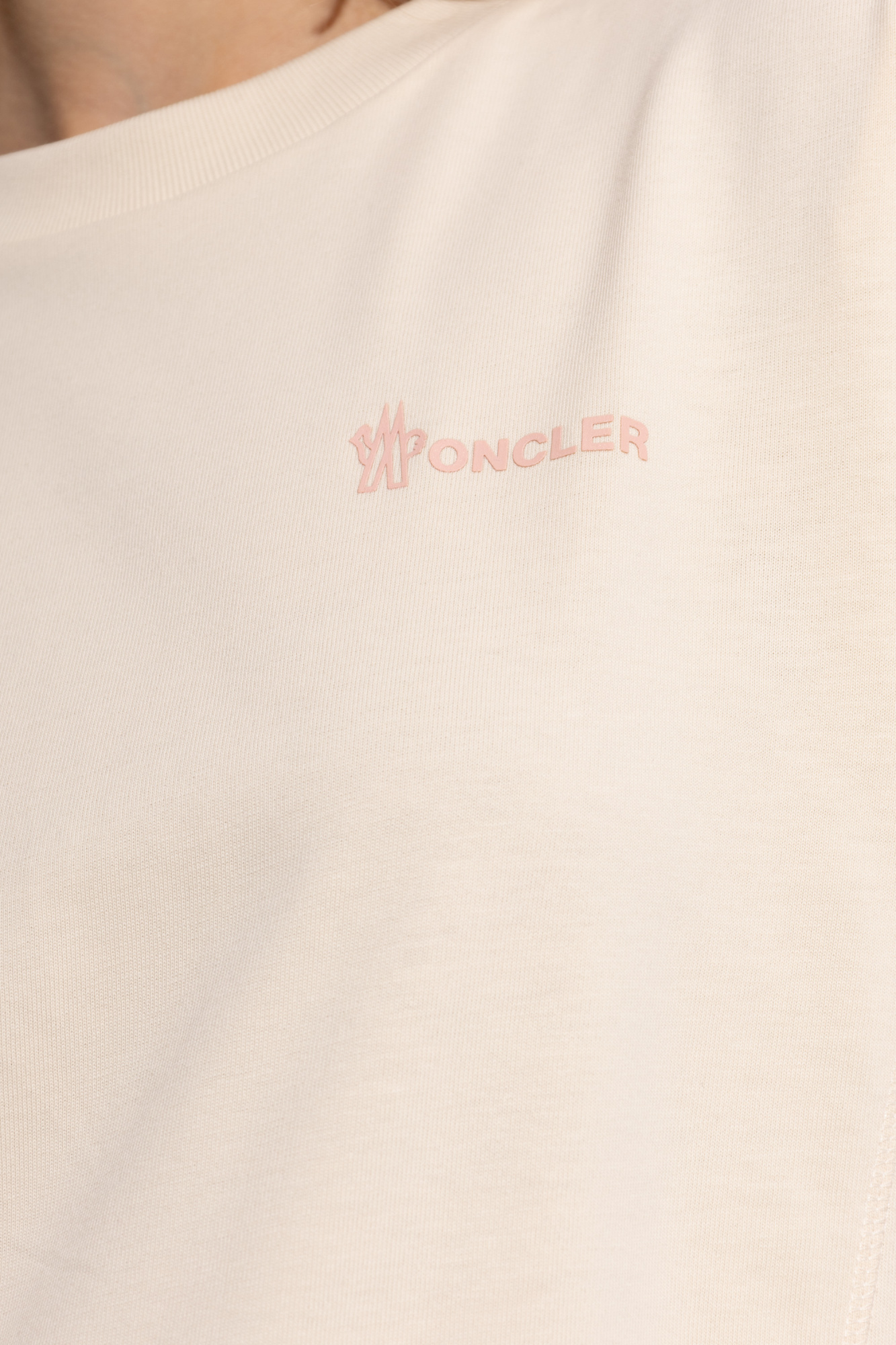 Moncler Logo-embossed Cotton T-shirt In White