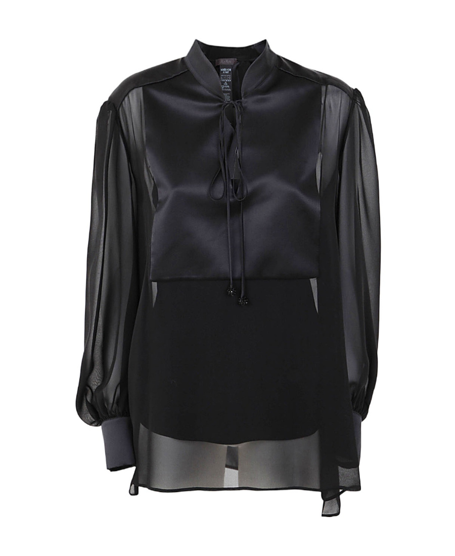 Max Mara Silk Blouse In Black