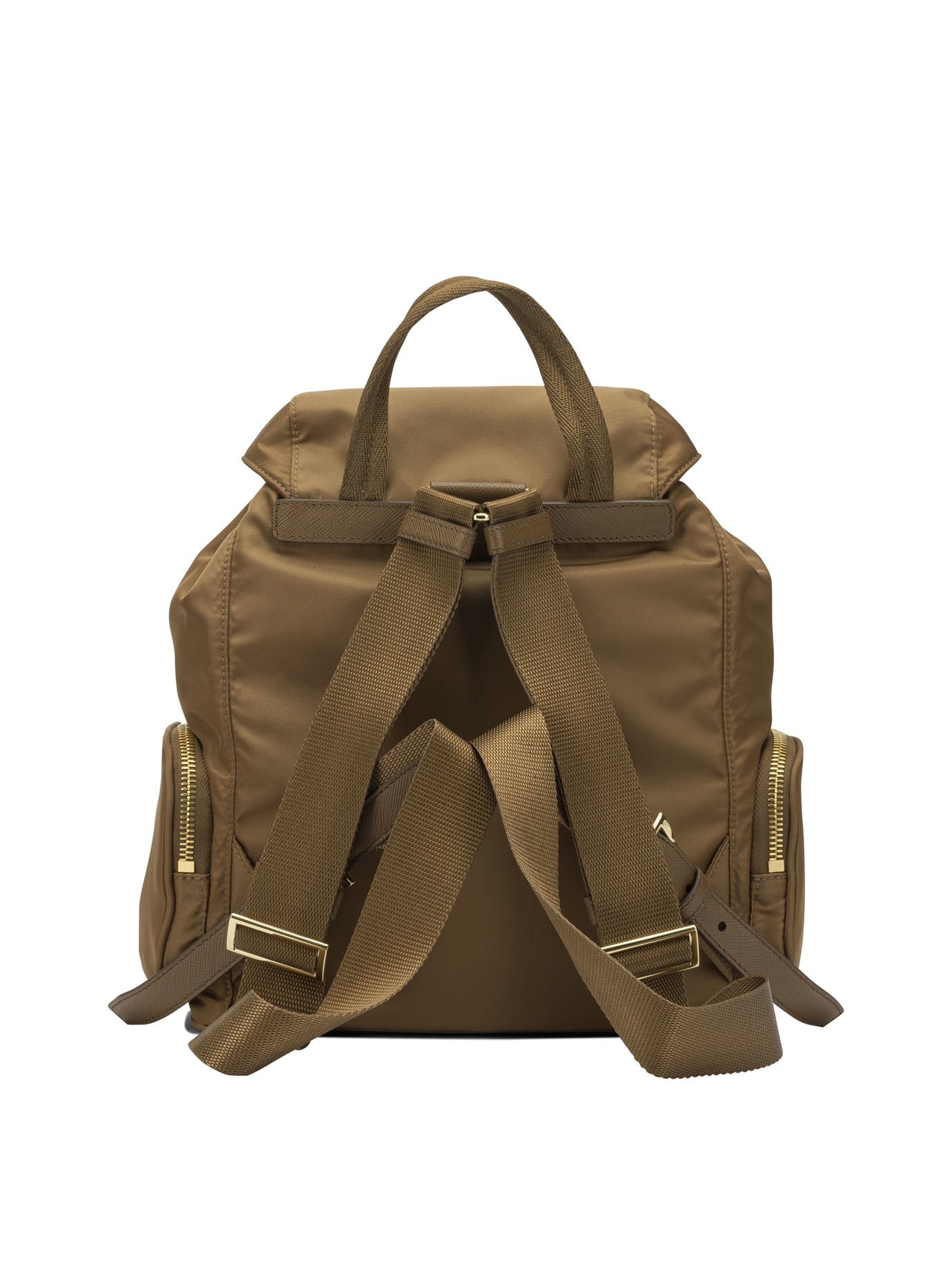 Prada Logo Backpack In Green