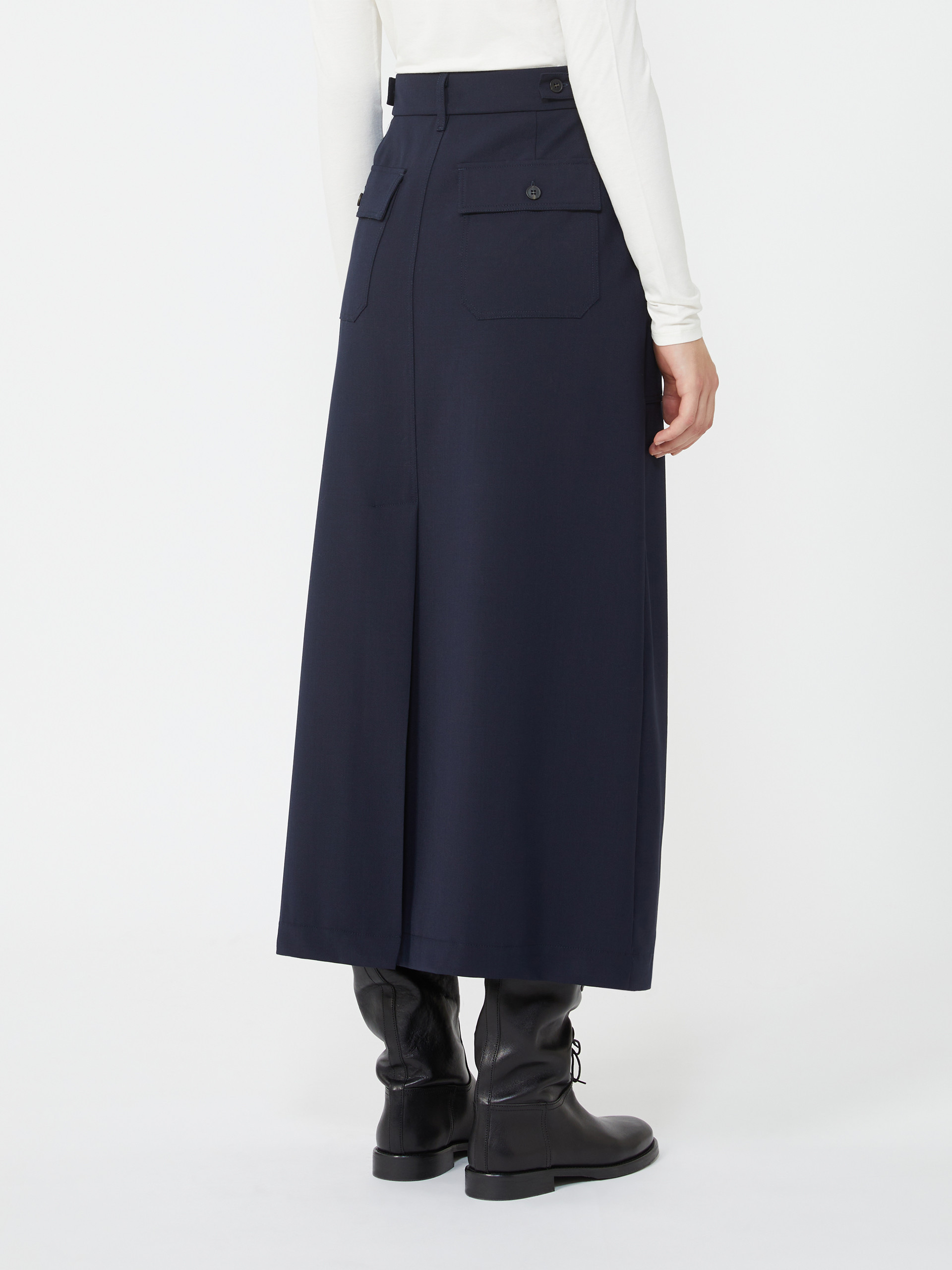 Weekend Max Mara Zipper Skirt In Blue