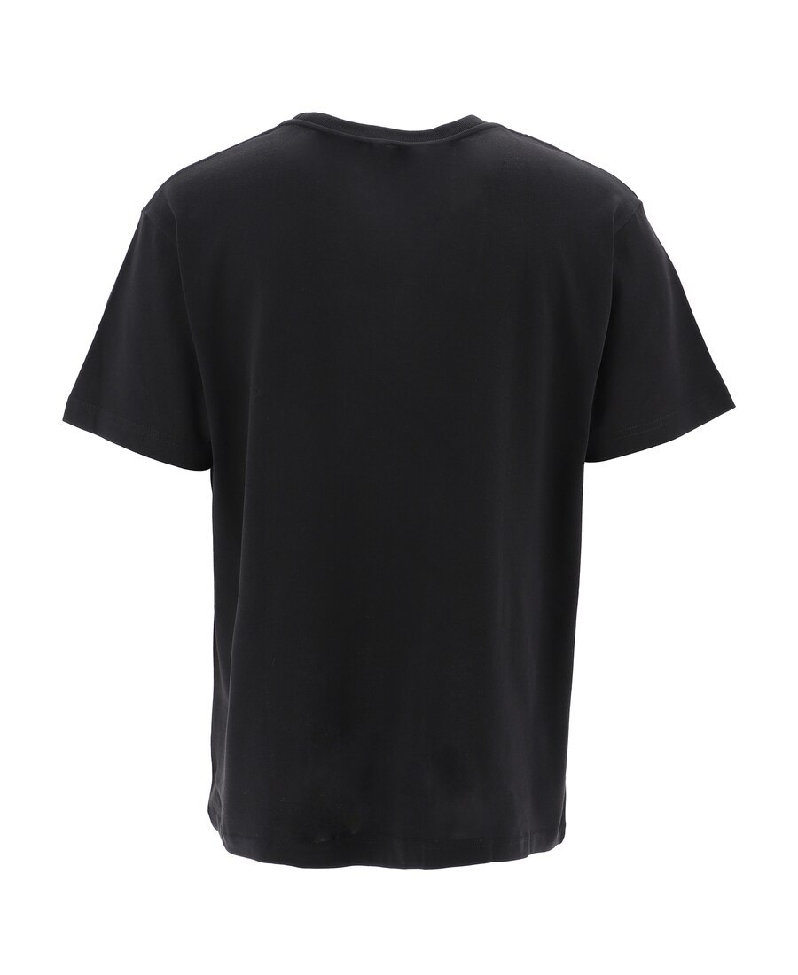 Dior Logo Round Collar Short-sleeved T-shirt In Black