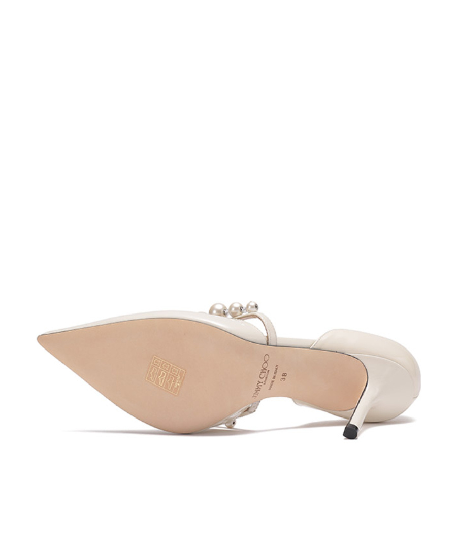 Jimmy Choo Aurelie 85 Heels In White