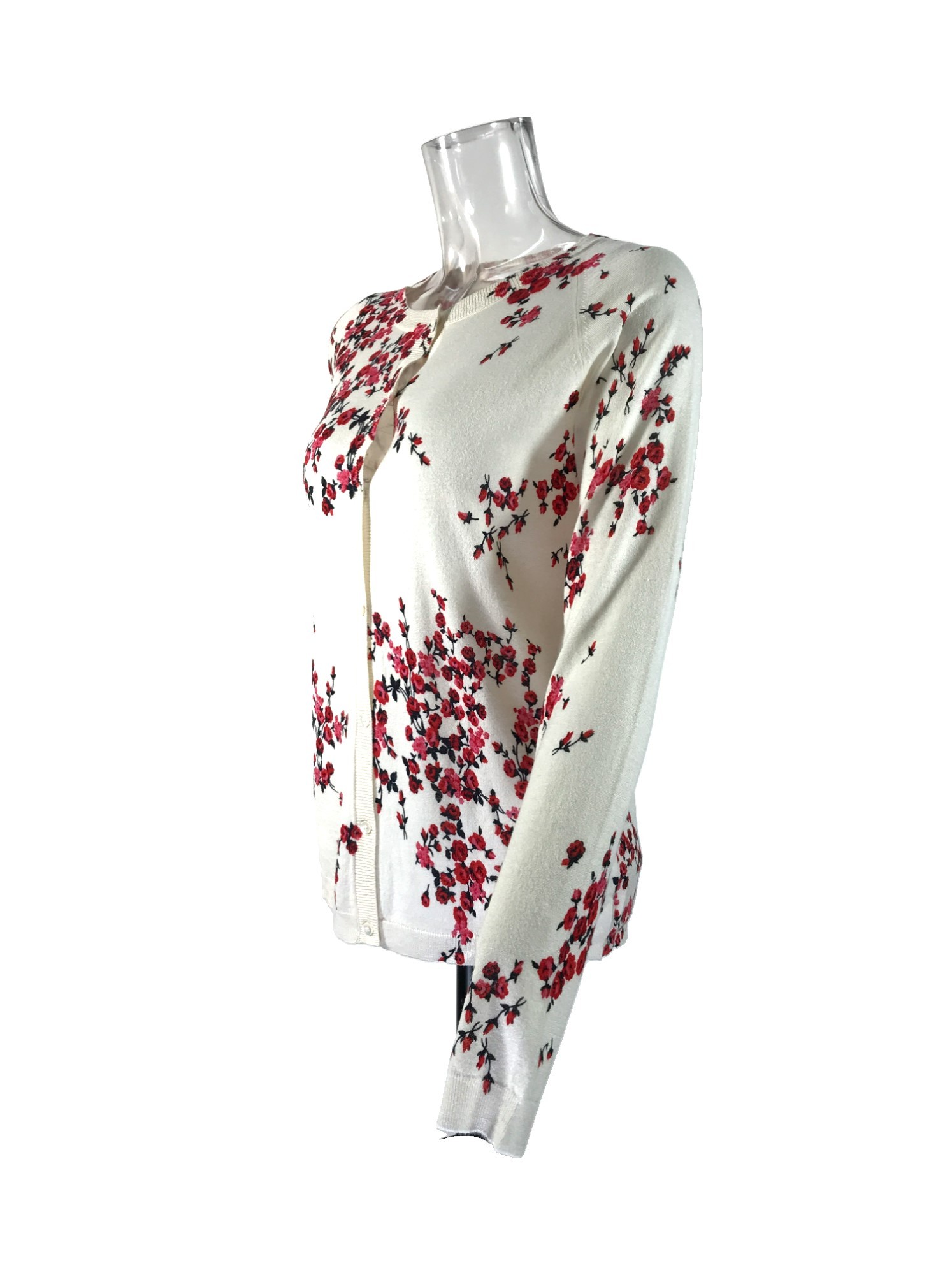 Max Mara Long-sleeved Knitted Cardigan In White