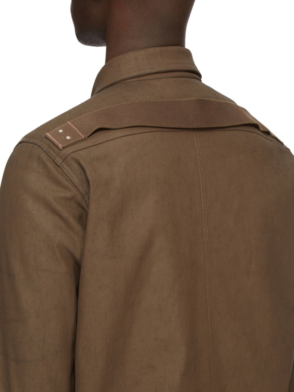 Rick Owens Porterville Leather Jacket In Brown