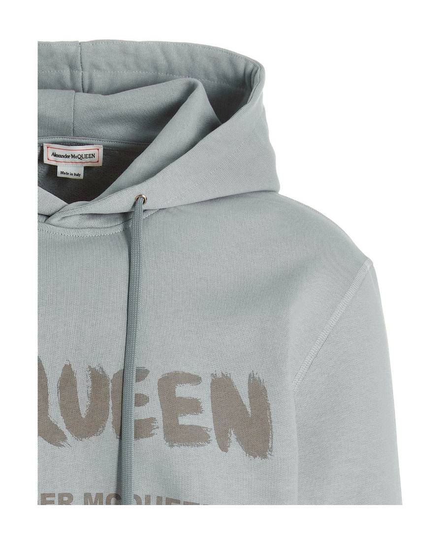 ALEXANDER MCQUEEN LOGO PRINT DRAWSTRING HOODIE