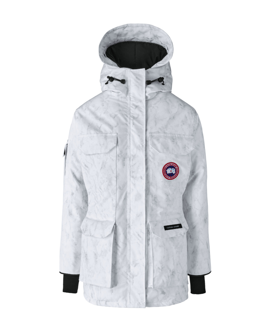Canada Goose Hooded Parker Down Jacket In Silver