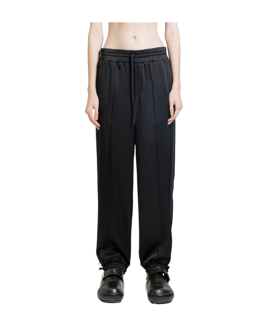 Jil Sander Tapered-leg Drawstring Trousers In Black