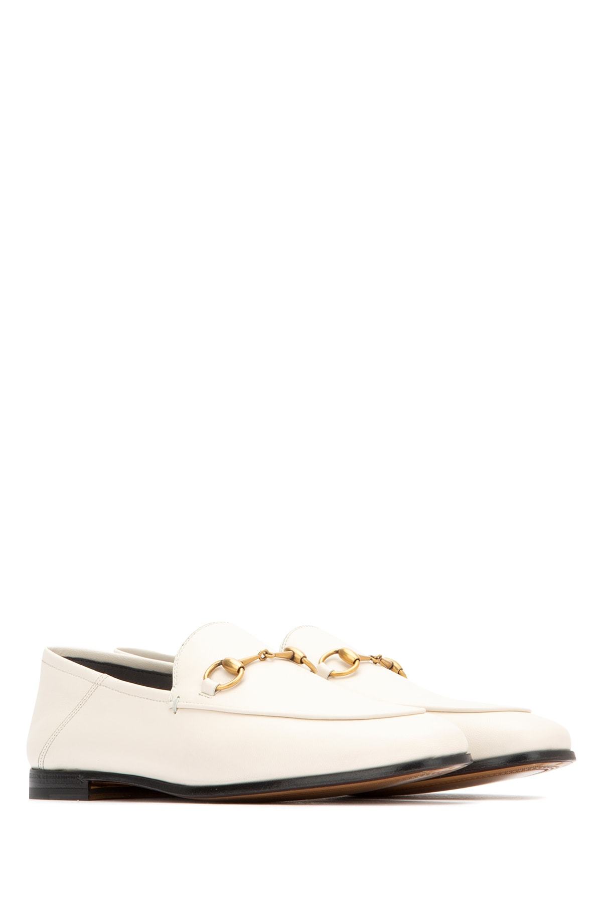 Gucci Brixton Horsebit Loafers In White