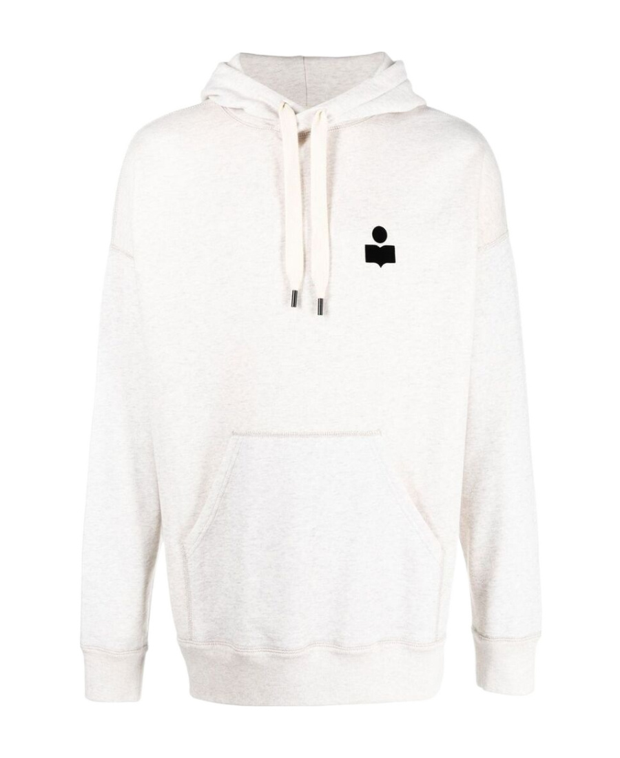 Isabel Marant Logo-print Drawstring Hoodie In White