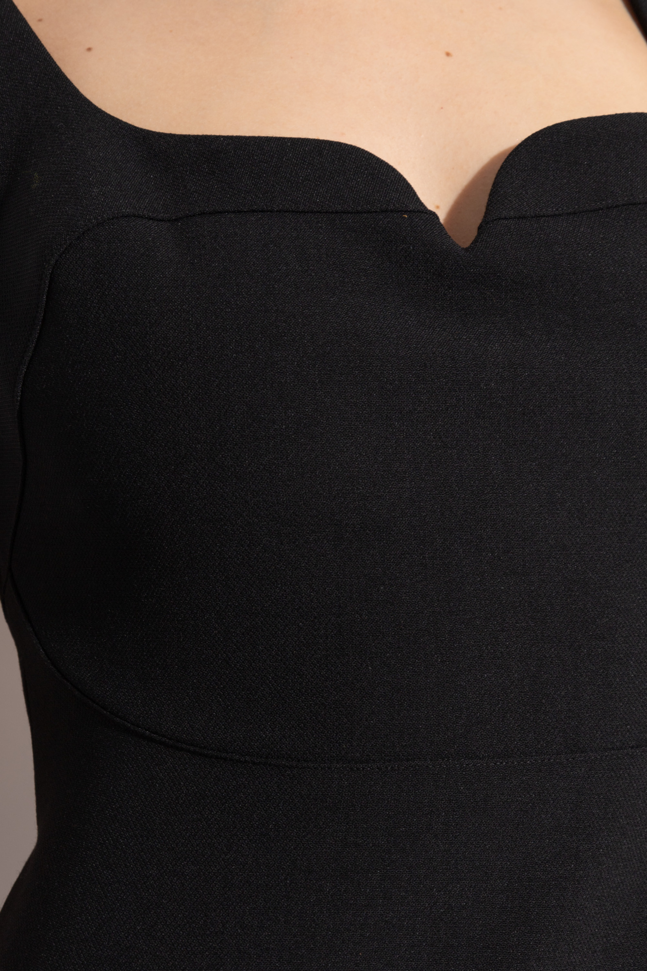 Victoria Beckham Fitted Mini Dress With Shoulder Pads In Black