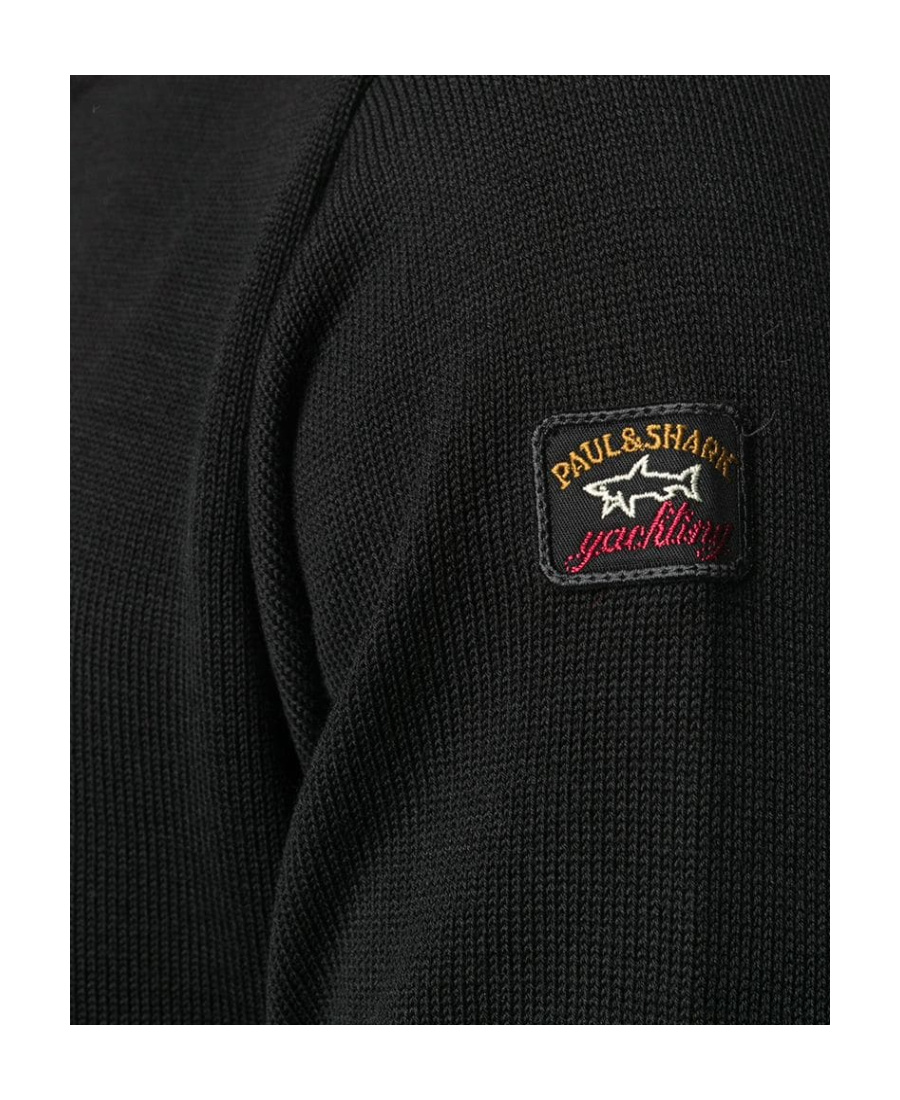 Paul & Shark Round Neck Sweater In Black