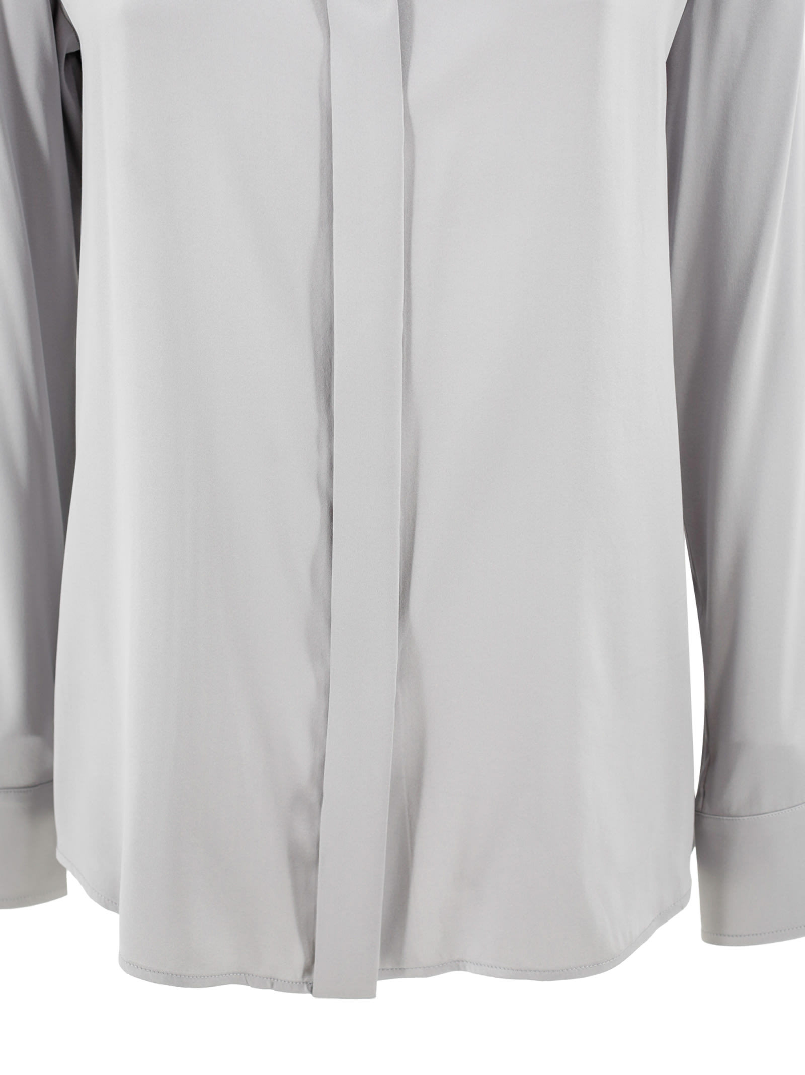 Max Mara Buttoned Long-sleeved Top In White