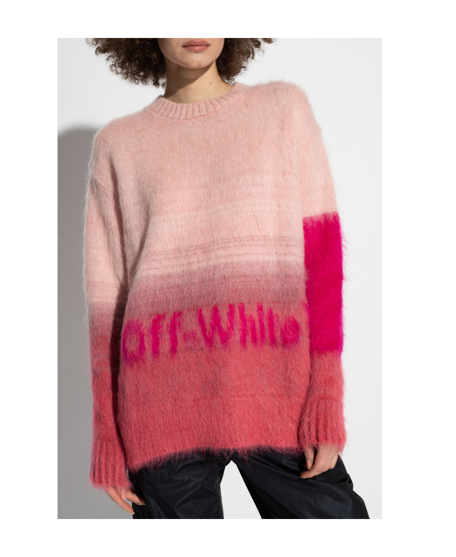 Off-white Pink Gradient Sweater In Pink