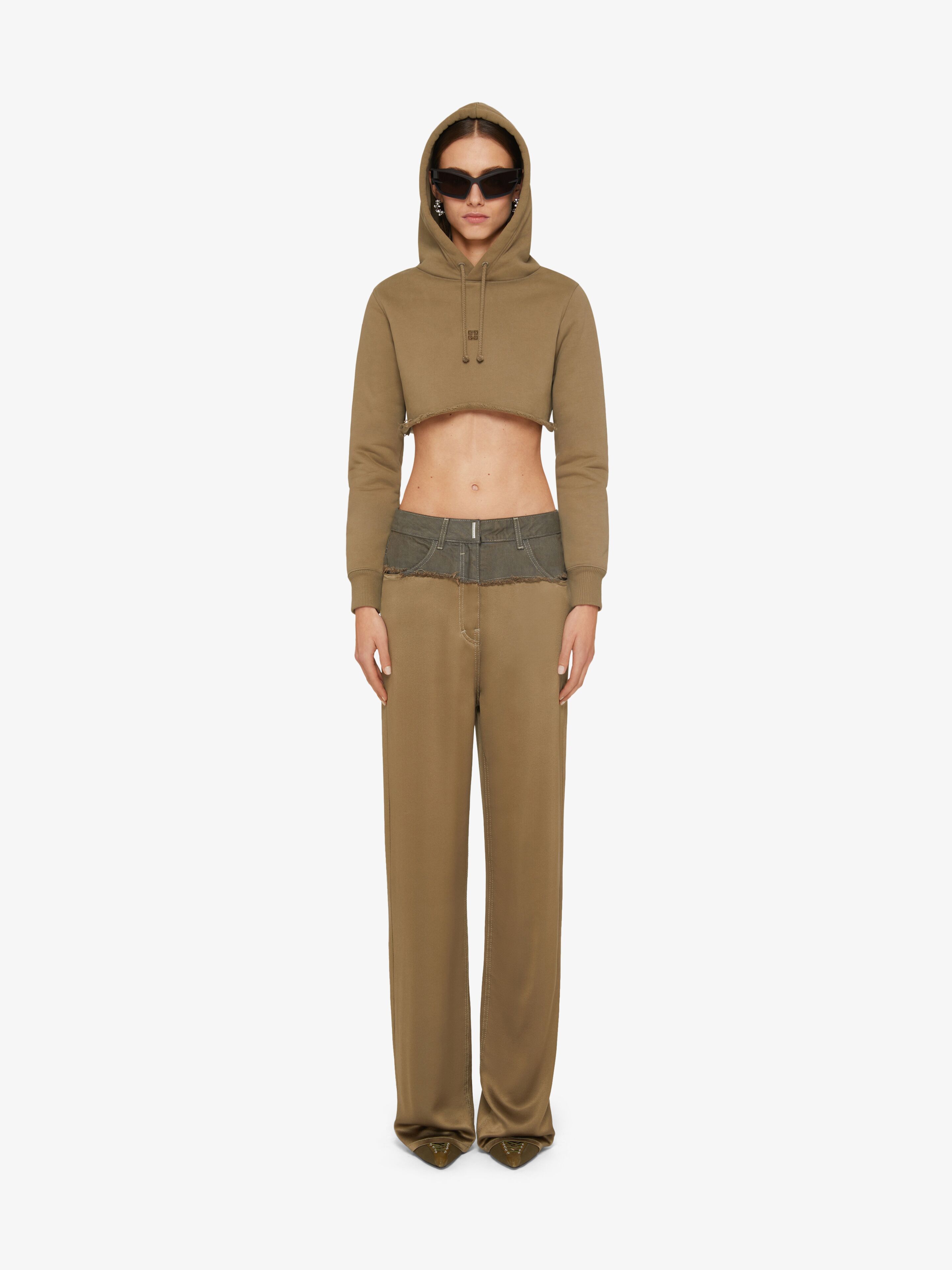 Givenchy Oversized Jeans In Mixed Denim And Viscose In Brown