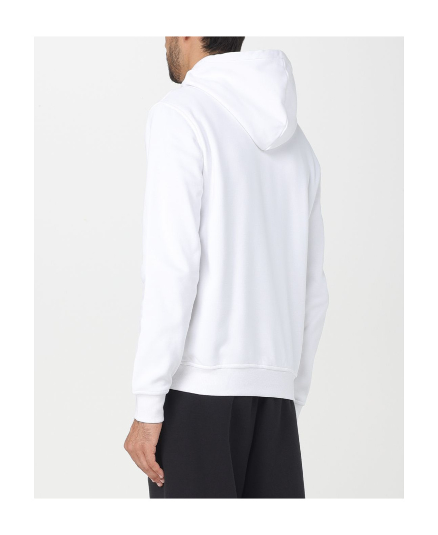 Shop K-way Logo-print Zip-up Hoodie In White