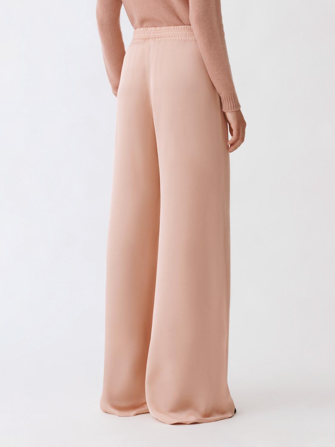 Fabiana Filippi Satin Wide-leg Trousers In Nude
