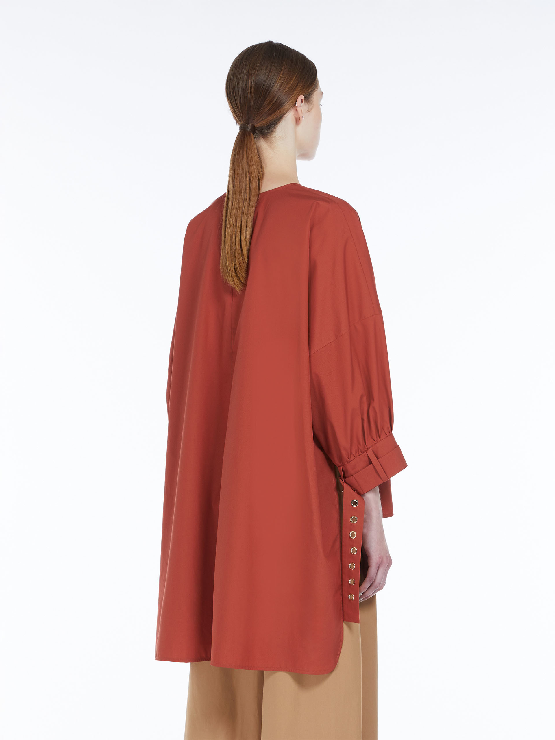 Max Mara Asymmetrical Bottom Blouse In Brown