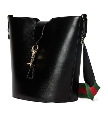 Gucci Black Logo Medium Shoulder Bag In Black