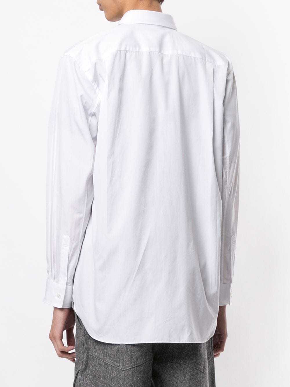 Comme Des Garçons Play Embroidered Logo Shirt In White
