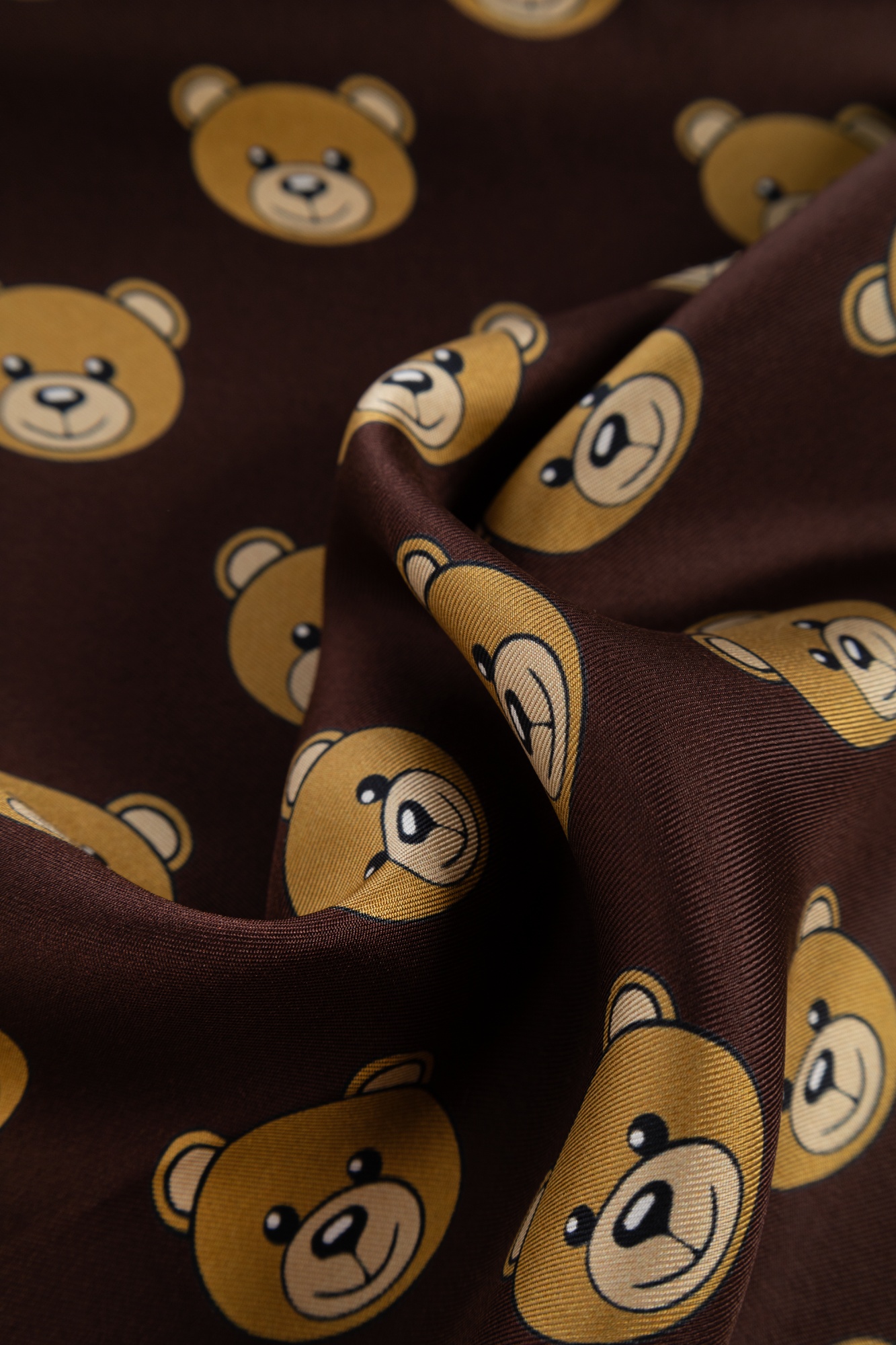 Moschino Pattern Scarf In Brown