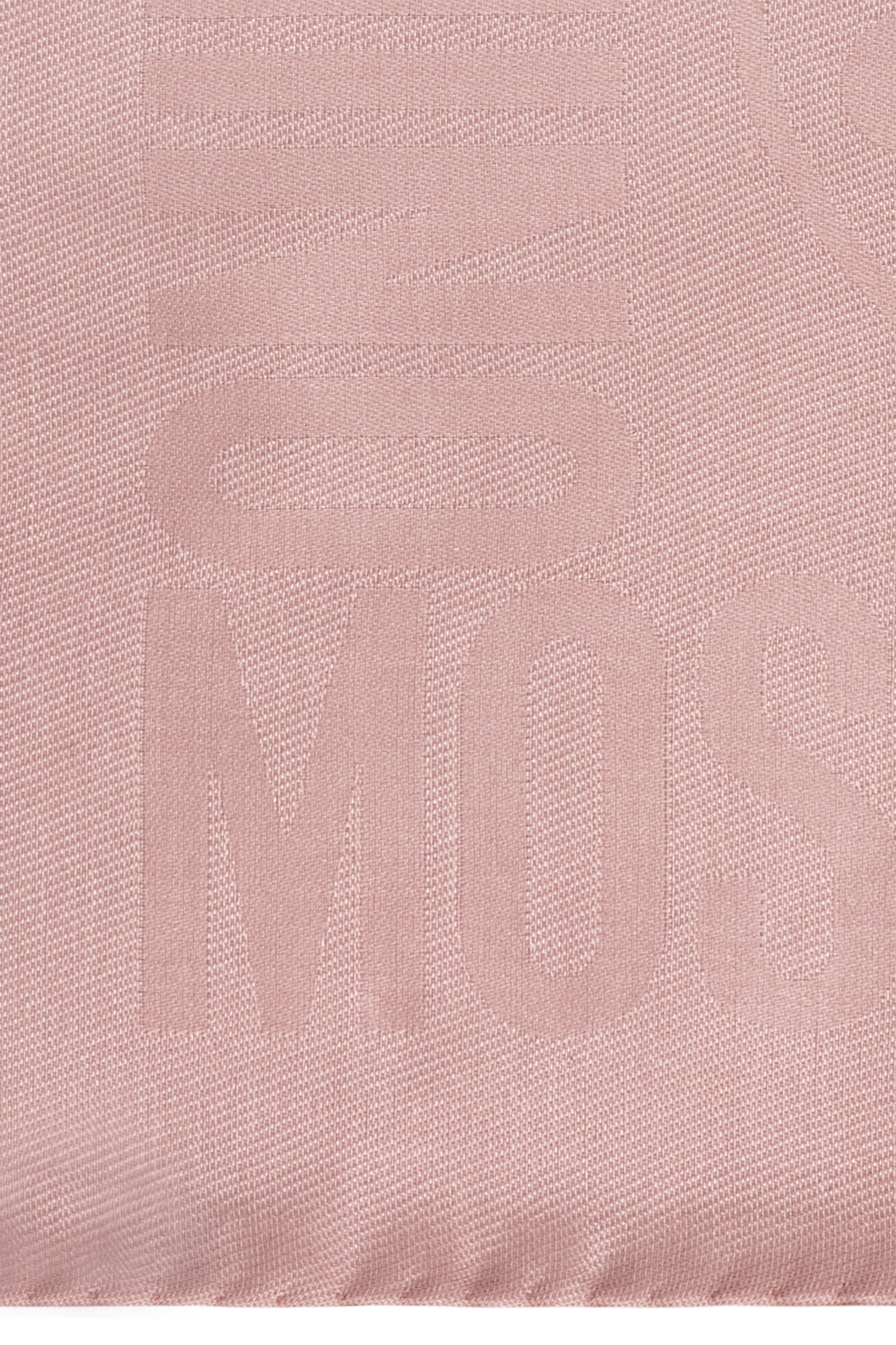 Moschino Logo-embossed Fringed Scarf In Pink