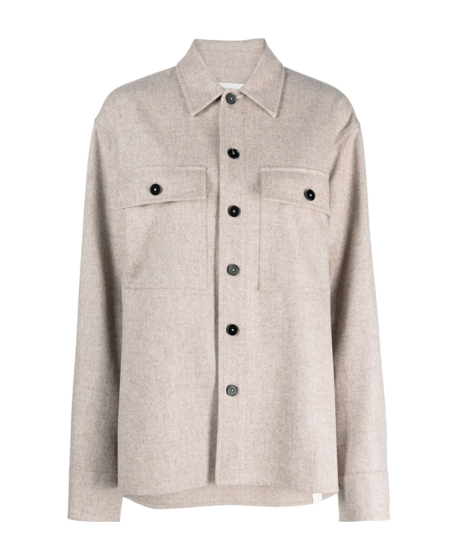Jil Sander Long-sleeve Virgin-wool Shirt In Nude