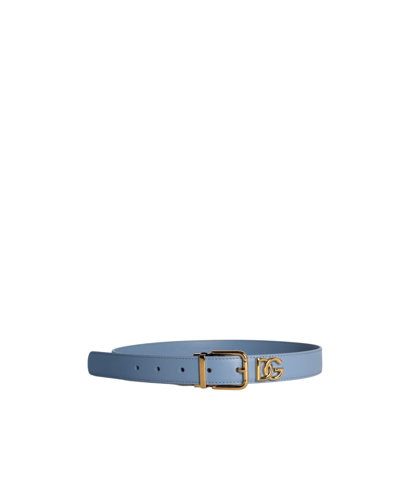 Dolce & Gabbana Dolce Gabbana Dg Logo Plaque Buckle Belt In Blue