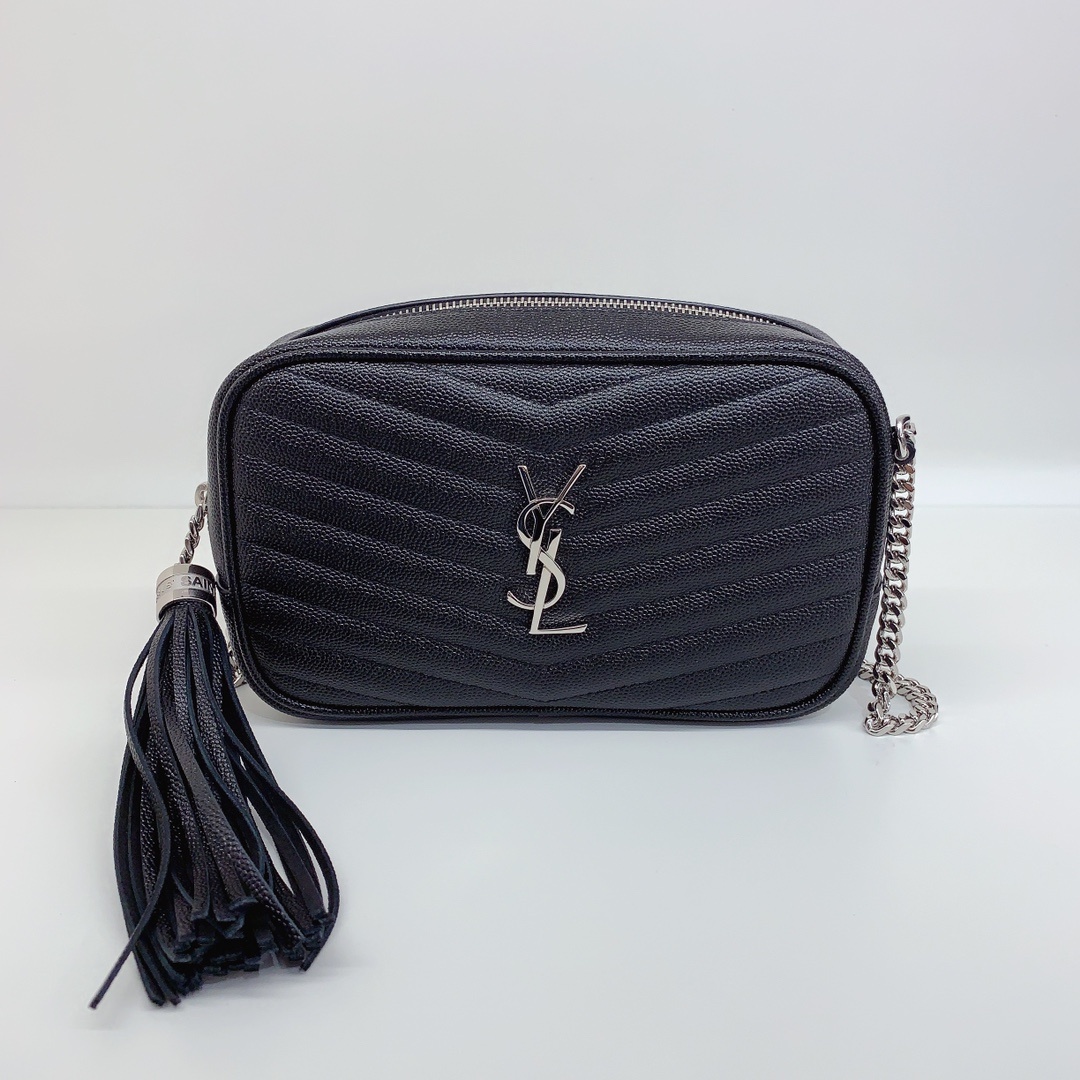 Saint Laurent Mini Lou Bag In Black